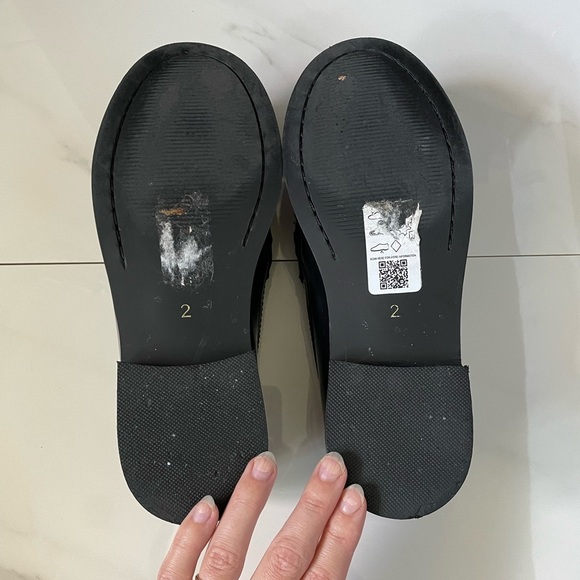 ASOS DESIGN Method Vegan Leather Loafers With Chain in Black Size 2 - Picture 4 of 6